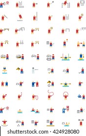 SPORTS colored flat icons