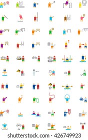 SPORTS colored flat icons