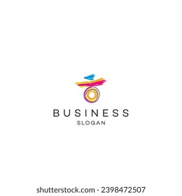 Sports colorful athletics round business logo design 