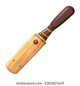 sports cricket bat icon isolated design