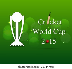 Sports of cricket concept with 2015 Cricket Championship.