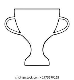 Sports cup hand drawn vector illustration