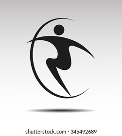 Sports Dancing Symbol Vector Stock Vector (Royalty Free) 345492689 ...