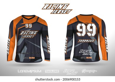 Sports design jersey for football racing cycling gaming jersey premium vector.