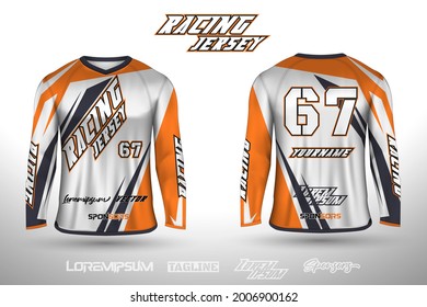 Sports design jersey for football racing cycling gaming jersey premium vector.