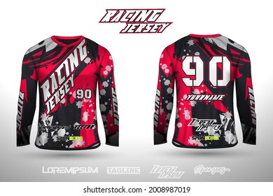 Sports design jersey for football racing cycling gaming jersey premium vector