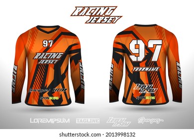 Sports design jersey for football racing cycling gaming jersey premium vector.