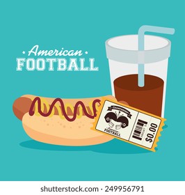 Sports design over blue background ,vector illustration.