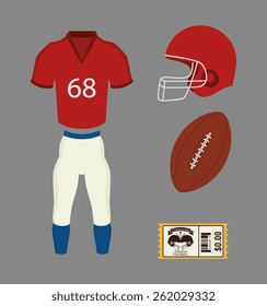 Sports design over gray background, vector illustration.