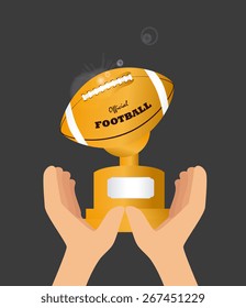 Sports design over gray background, vector illustration.