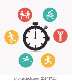 Sports design over white background, vector illustration