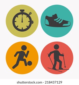 Sports design over white background, vector illustration