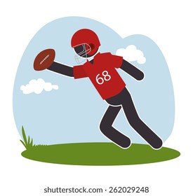 Sports design over white background, vector illustration.