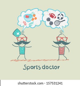 Sports doctor speaks to man of sport and healthy food