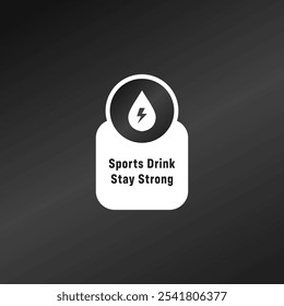 Sports drink label or stay strong label vector. Best Electrolytes drink label vector for product design element and more.