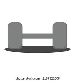 Sports dumbbell icon. Sports dumbbell icon flat illustration for web design