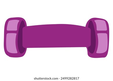 sports dumbbell for weight lifting vector sports equipment in simplified form