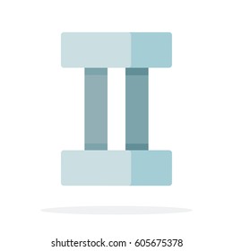 Sports dumbbells for hands vector flat material design isolated on white