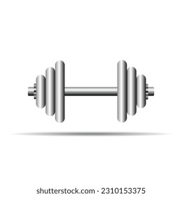 Deportes dumbell para ejercicio de entrenamiento. ilustración vectorial.