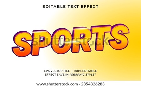 Sports editable text effect template