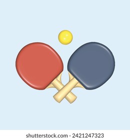 Sports equipment concept. Realistic 3d object cartoon style.