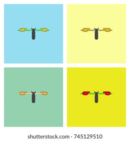 Sports equipment decorative icon set