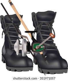 sports equipment fishing with amphibians
