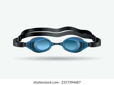 Sports equipment. Goggles for swimming on a white background. Vector illustration