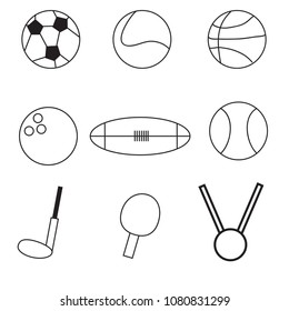 Sports Equipment Icon Stock Vector (royalty Free) 1080831299 