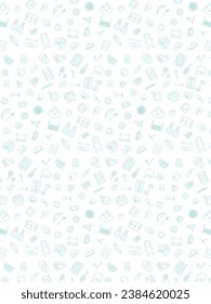 Sports equipment pattern wallpaper illustration