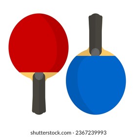 Premium Vector  Ping pong rackets and ball collection cartoon vector icon table  tennis sport equipment icon concept isolated vector illustration