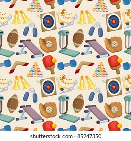 Sports Equipment seamless pattern