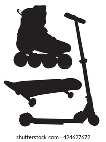Sports equipment silhouettes 
