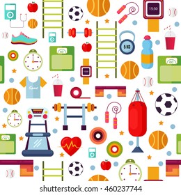 sports equipment white background illustration