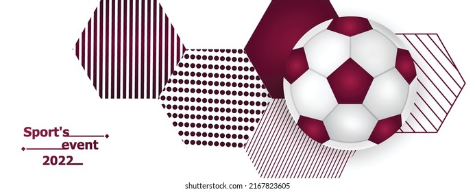 Sports event 2022. Qatar illustration Football