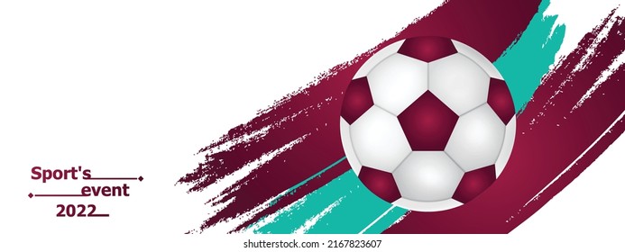 Sports event 2022. Qatar illustration Football