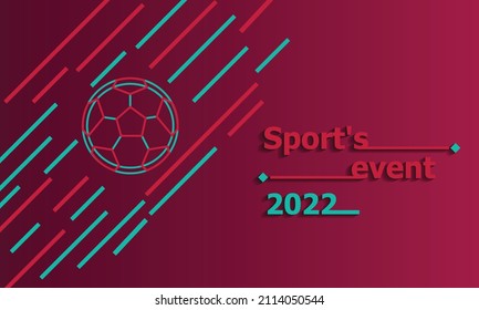 Sports event 2022. Qatar. Vector illustration. Football