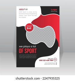 Sports Event, Championship, Final Tournament Flyer, poster A4 size template
