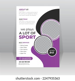 Sports Event, Championship, Final Tournament Flyer, poster A4 size template