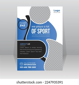 Sports Event, Championship, Final Tournament Flyer, poster A4 size template