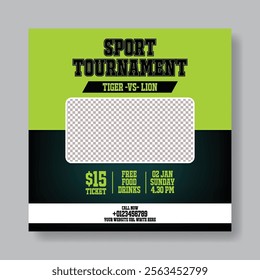 Sports event editable social media post banner ad template and fitness workout promotional social media post banner ad and web banner design