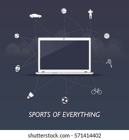 Sports of everything - sports internet of things with laptop control