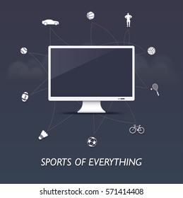 Sports of everything - sports internet of things with monitor control
