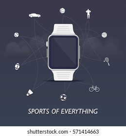 Sports of everything - sports internet of things with smartwatch control