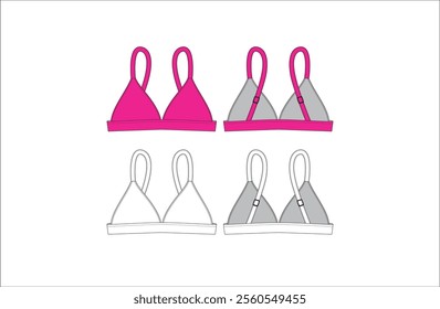 sports , fashion and fitness bra for women fully editable file