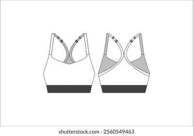 sports , fashion and fitness bra for women fully editable file