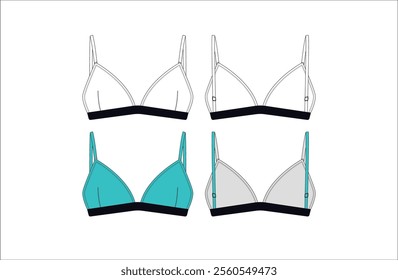 sports , fashion and fitness bra for women fully editable file