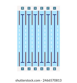 Sports field end equipment. Sports stadium or arena and ground. Vector Illustration isolated on background