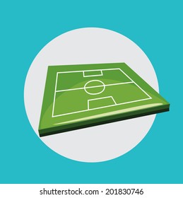 sports field flat design vector