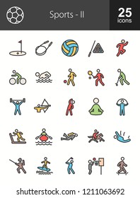 Sports Filled Line Icons